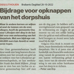 2022-10-20-Brabants-Dagblad-Bijdrage-opknappen-dorpshuis-Lithoijen