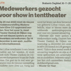 2022-11-30-Brabants-Dagblad-Medewerkers-gezocht-voor-show-in-tenttheater-Lith